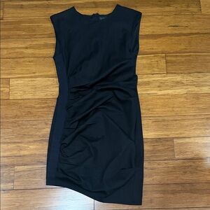 Topshop Chic Black Ruched Mini Dress